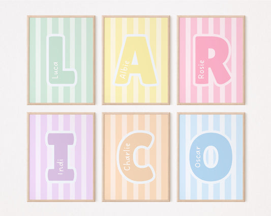 Personalised stripy print