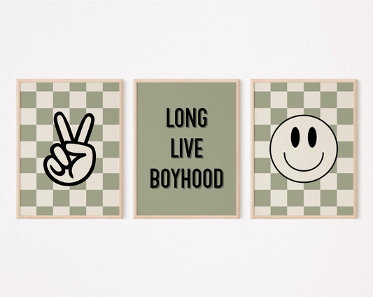 Set of 3 Boyhood Wall Art Prints