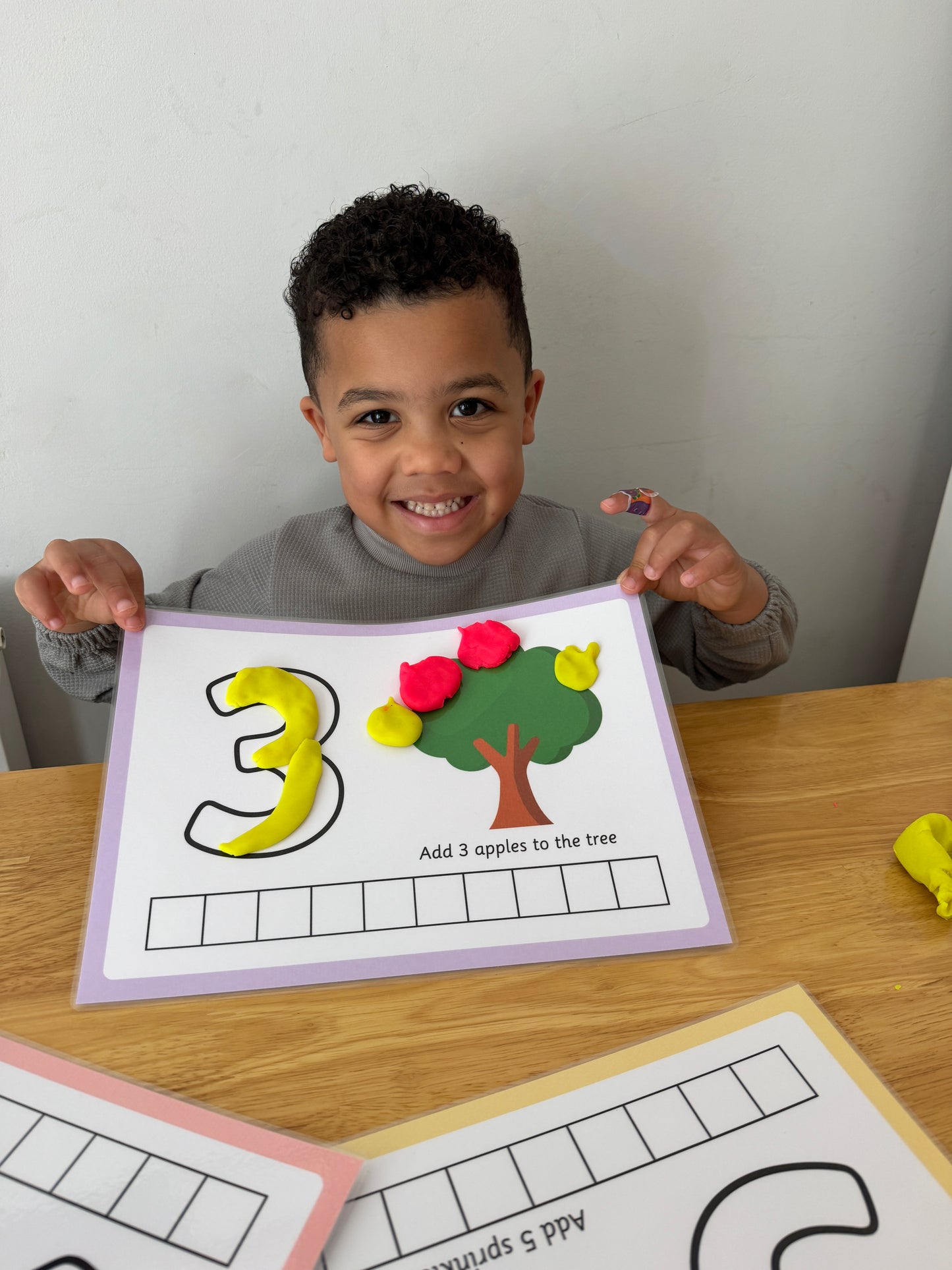 Play-Doh number mats.