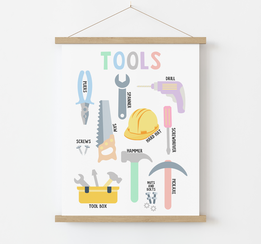 Tools & DIY Themed Educational Print