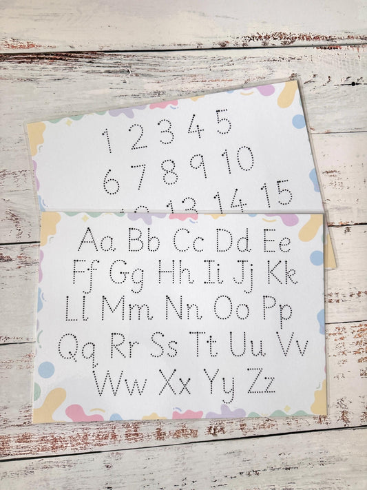 Alphabet and Number Tracing Mats
