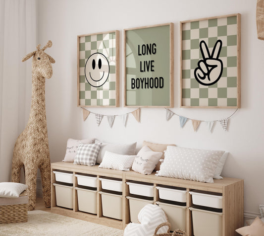 Set of 3 Boyhood Wall Art Prints