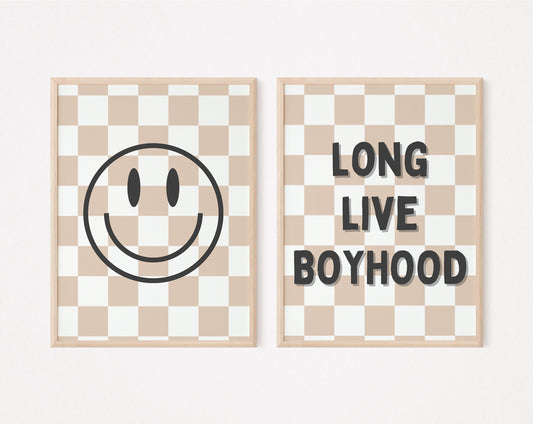 Long Live Boyhood – Set of 2 Check Prints