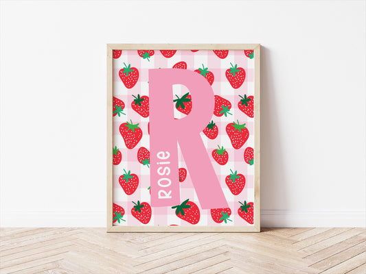 Personalised Strawberry print