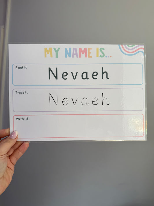 Name writing mat