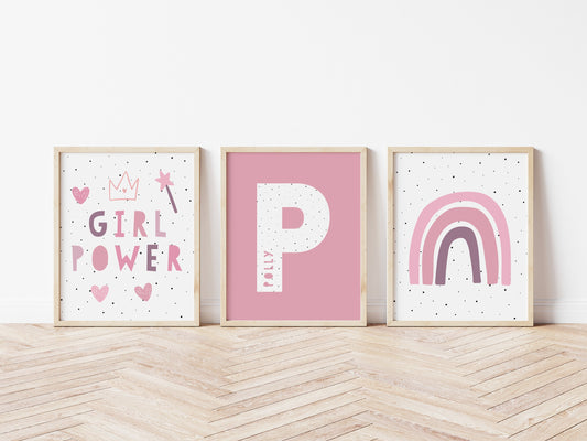 Girl power, set of 3 prints